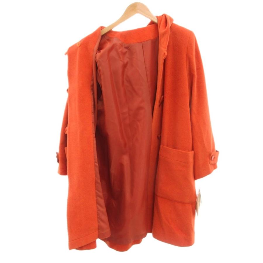 未使用品 CHIKAGE タグ付き ダッフルコート アンゴラ M オレンジ