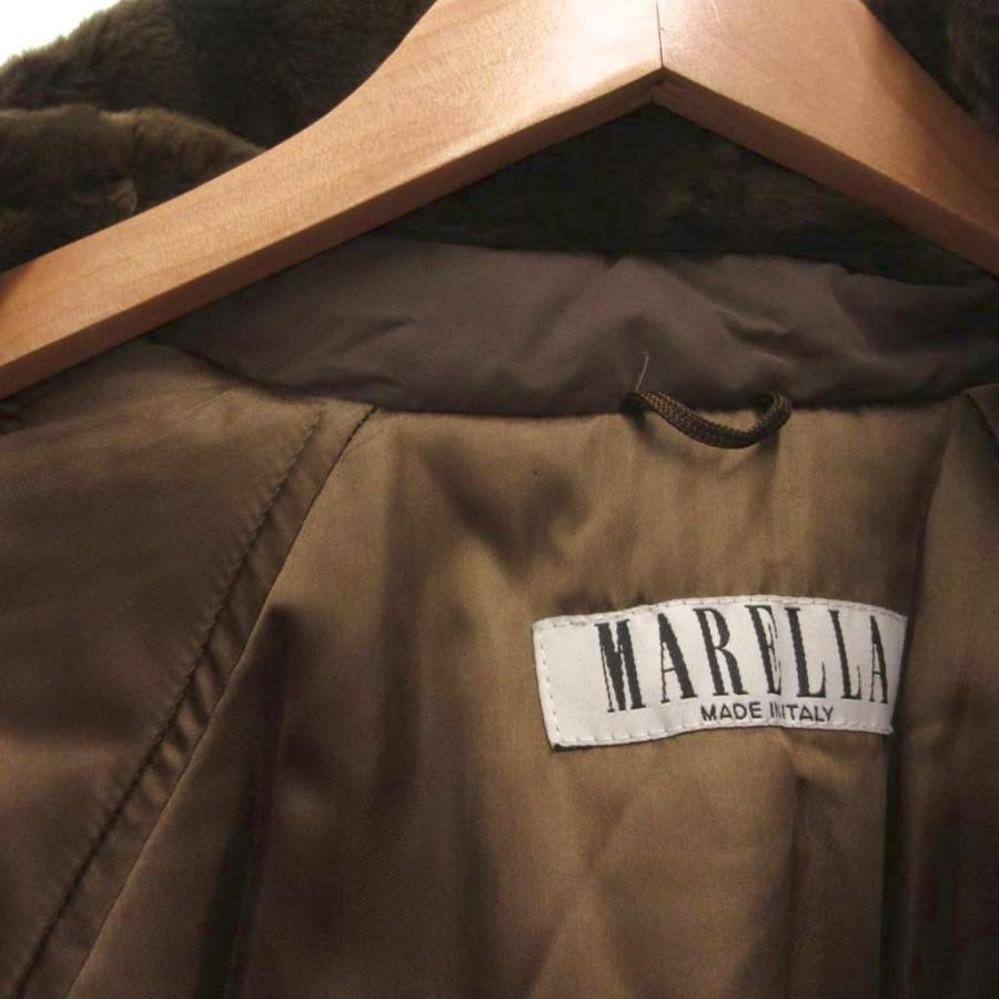 マレーラ MARELLA ヴィンテージ 中綿コート ミドル丈 ベルト付き 42 茶 