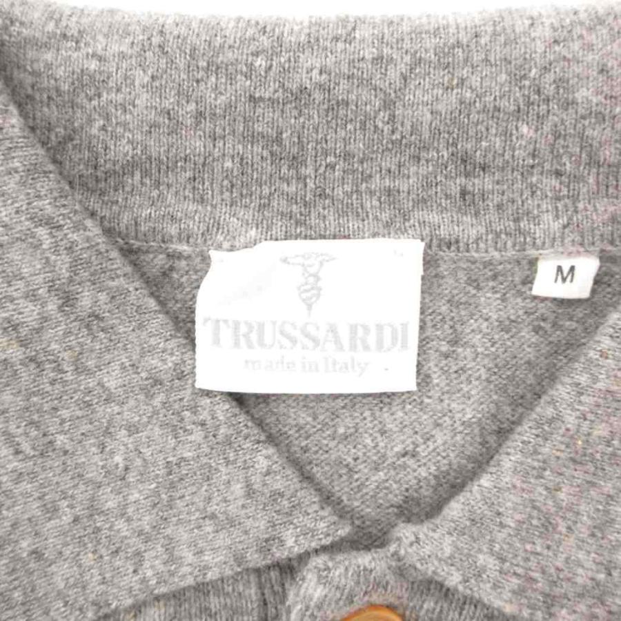 トラサルディ TRUSSARDI 美品 ニット セーター ウール M グレー 長袖