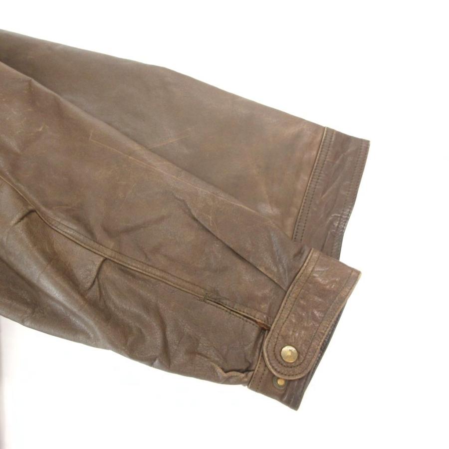 Mr. JANES レザージャケット 牛革 LL ブラウン /HW □GY61 メンズ