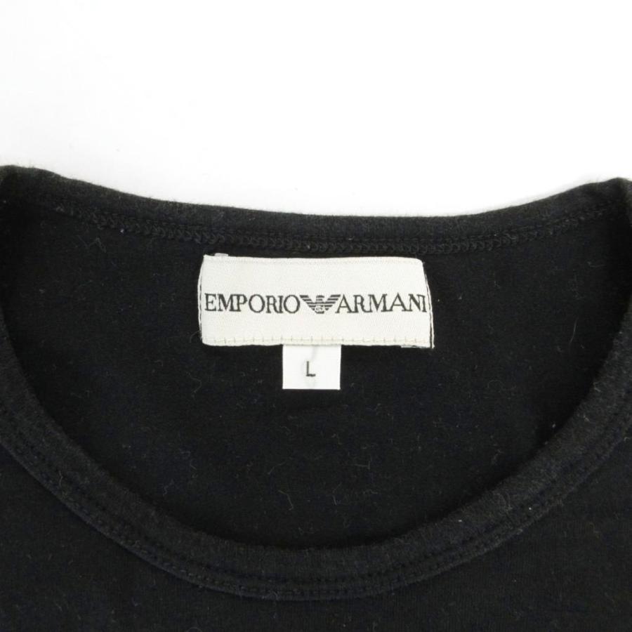 EMPORIO ARMANI エンポリオアルマーニ 美品 Tシャツ L 黒 ブラック 