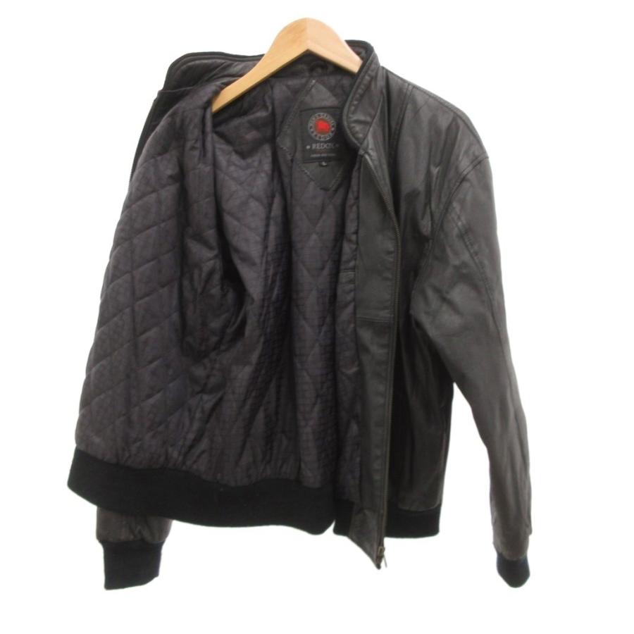 REDOX ボンバージャケット レザー ブルゾン ジップアップ L 黒