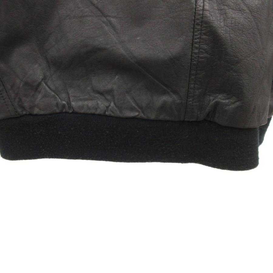 REDOX ボンバージャケット レザー ブルゾン ジップアップ L 黒