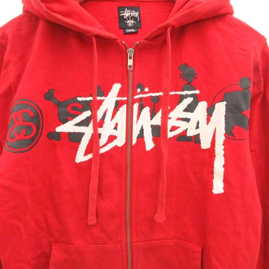 STUSSY（ステューシー） ジップアップパーカー フード ロゴプリント S