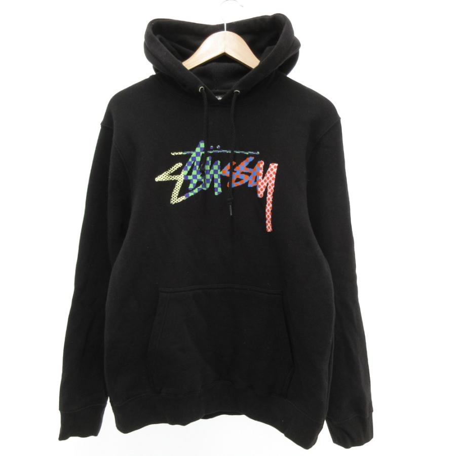 STUSSY（ステューシー） スウェットパーカー トレーナー プリント M 黒 