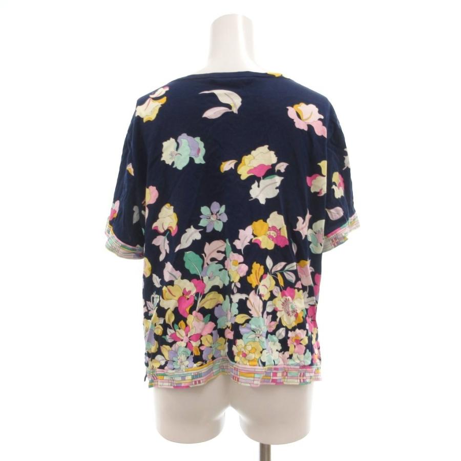 レオナール トップス レオナールスポーツ LEONARD SPORT Tシャツ カットソー 44 紺 ネイビー