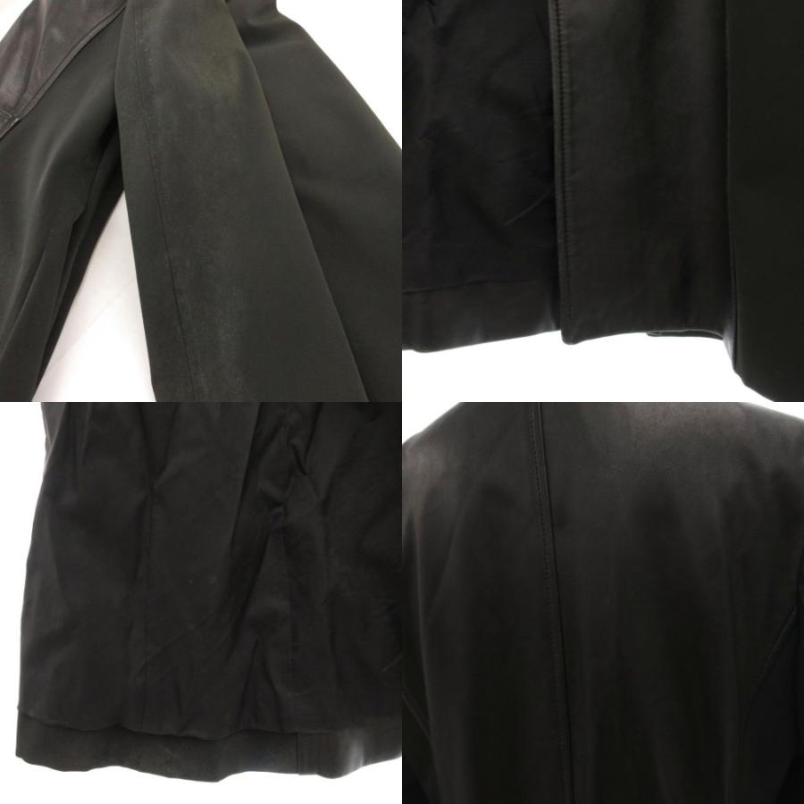 ランバン LANVIN La Collection ラムレザー チェスターコート 切替