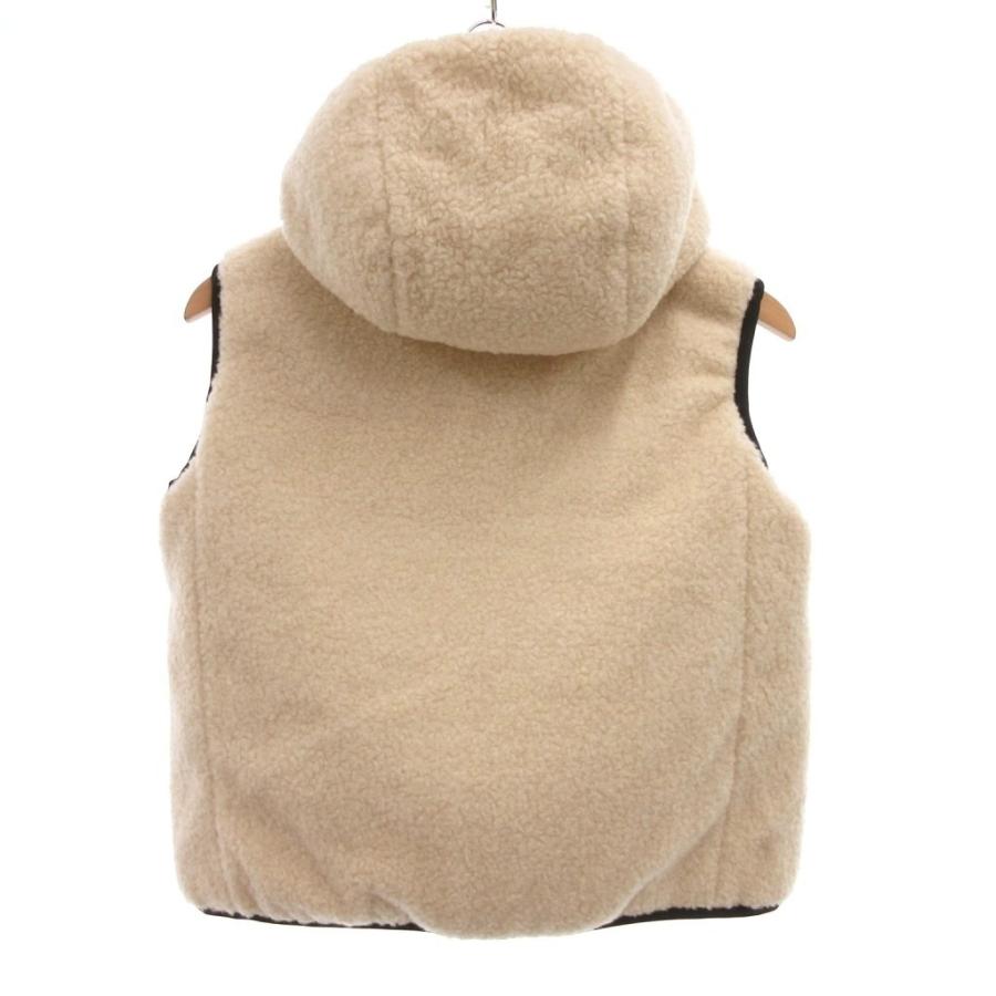 ピューテリー PEUTEREY リバーシブルダウンベスト ボア フード 42 白