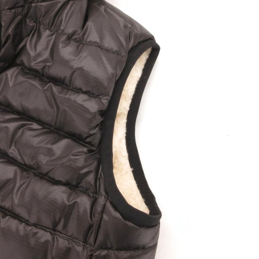 ピューテリー PEUTEREY リバーシブルダウンベスト ボア フード 42 白