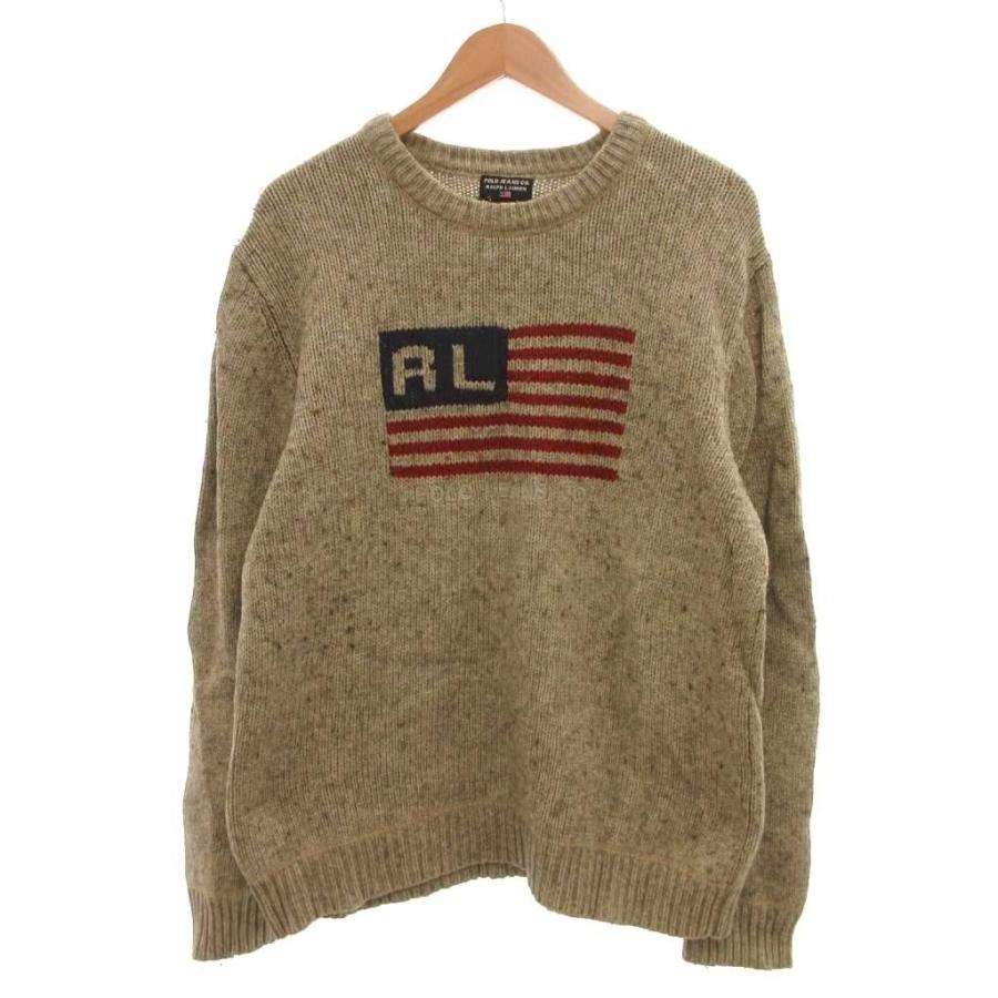 ポロジーンズ ラルフローレン POLO JEANS ニット セーター 星条旗 ロゴ