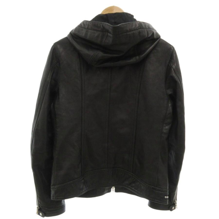 ラブレス LOVELESS フーデットラムレザージャケット ダブルジップ