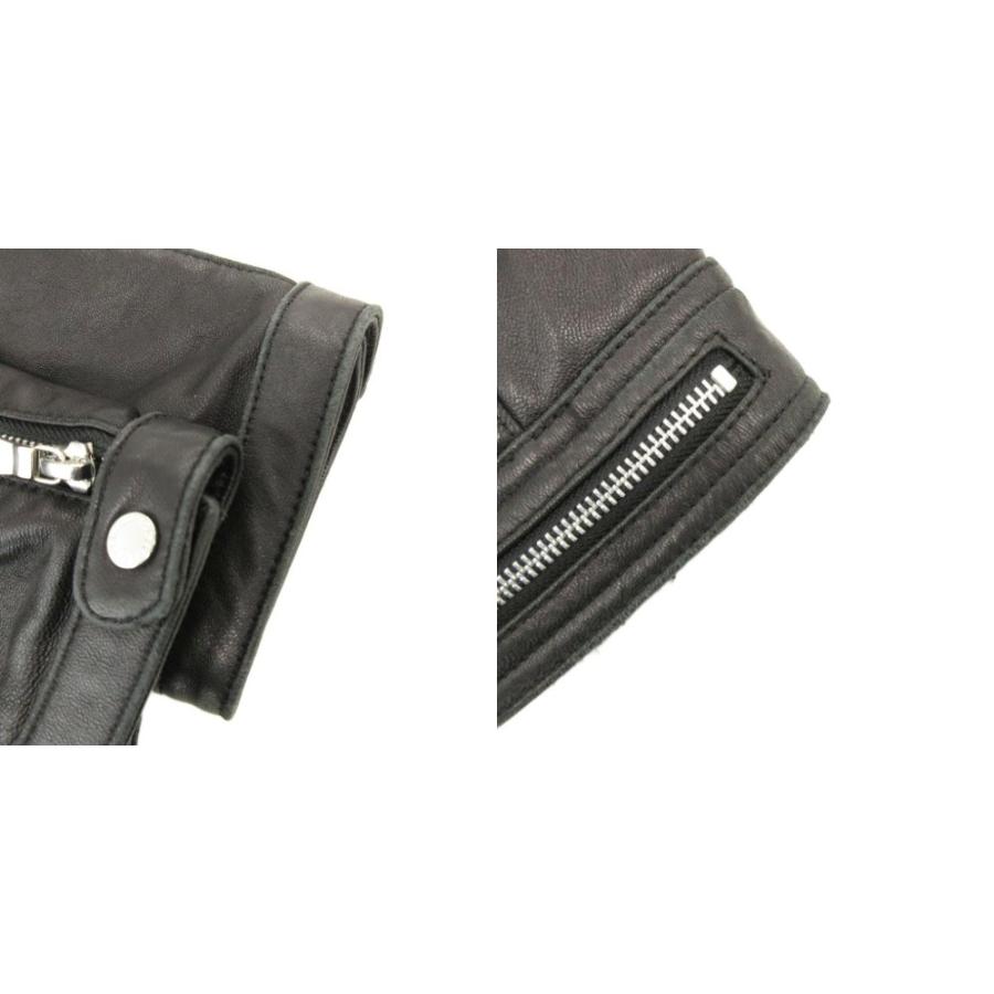 ラブレス LOVELESS フーデットラムレザージャケット ダブルジップ