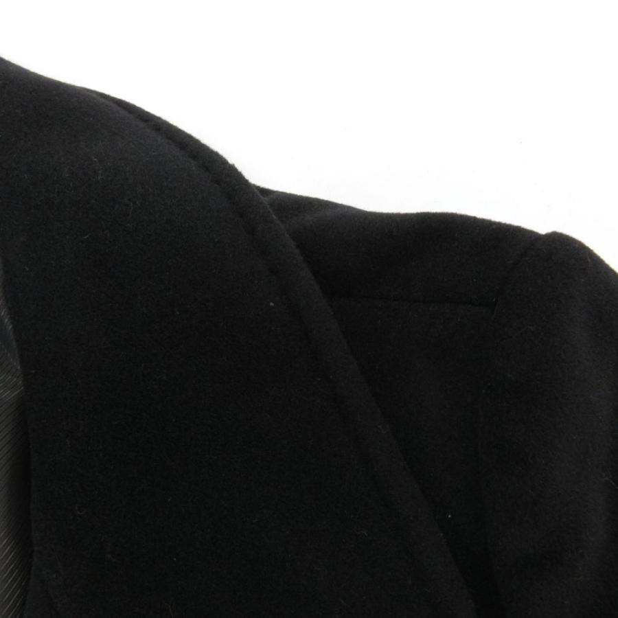 未使用級　スポーツマックス　チェスターコート　ダブル　ロング　ウール　黒　42 スポーツマックス マックスマーラ SPORT MAX ウールロングコート