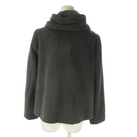 INDIVI（インディヴィ） ショートコート 38 グレー ショールカラー