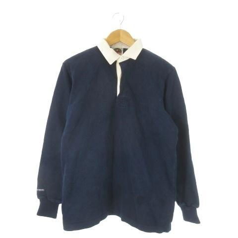 バーバリアン ラガーシャツ バーバリアン BARBARIAN RUGBY WEAR ラガーシャツ XL 紺 ネイビー 無地