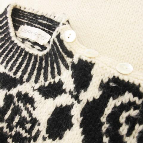 ジョセフトリコ JOSEPH TRICOT セーター ウール 9 黒 ブラック 白