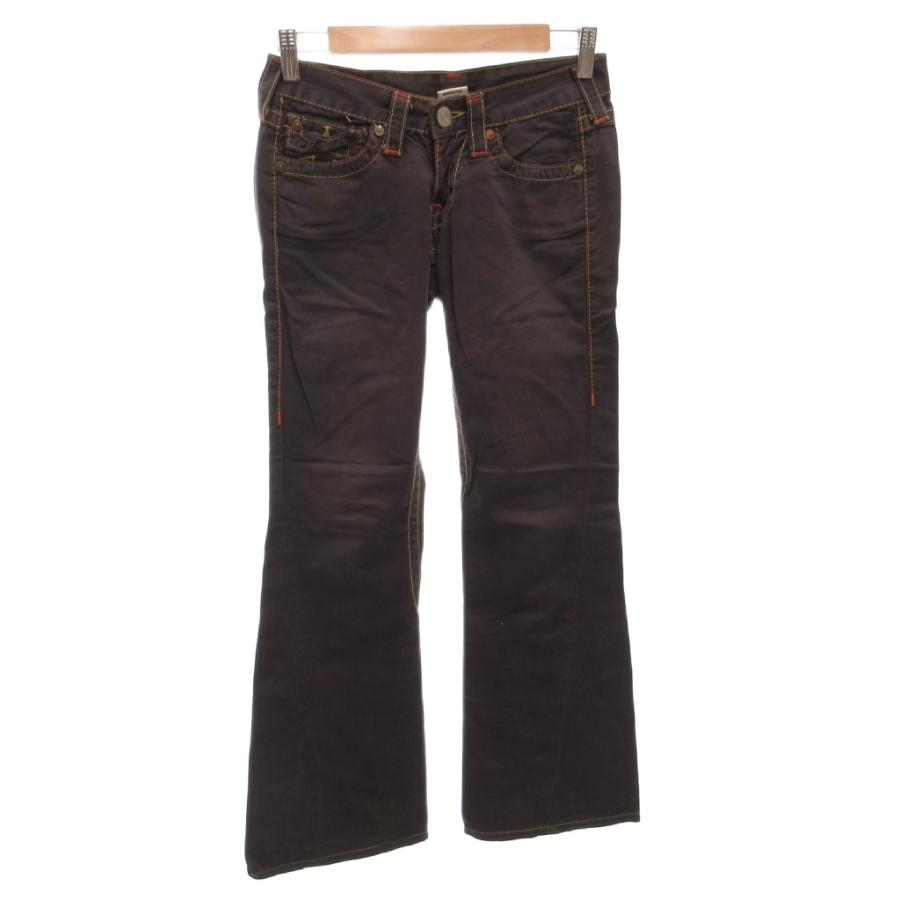TRUE RELIGION ブラックデニム USA製 フレア ブーツカット 24 トゥルー