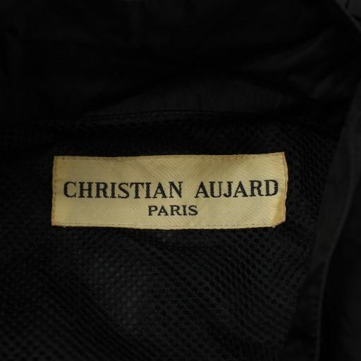 CHRISTIAN AUJARD ナイロンコート アウター 9AT 黒 ジップアップ 裏地 
