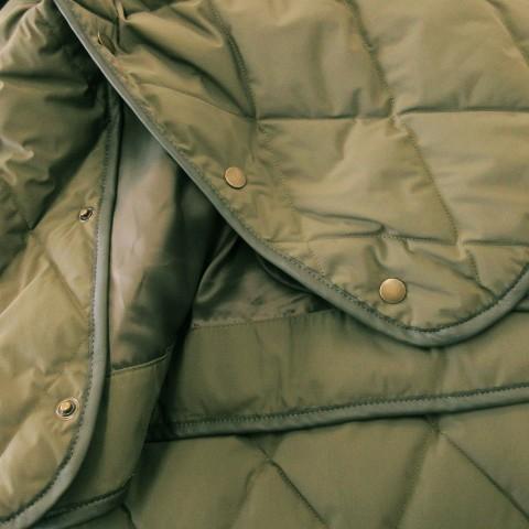 プラステ PLST ダウンコート キルティング ロング丈 S 緑 カーキ /CK8