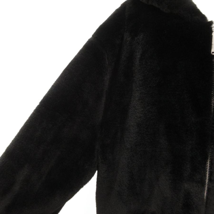 ZARA ザラ　ムートン ボア　ロングコート　黒 ZARA（ザラ） ボアジャケット フェイクファーコート ジップアップ