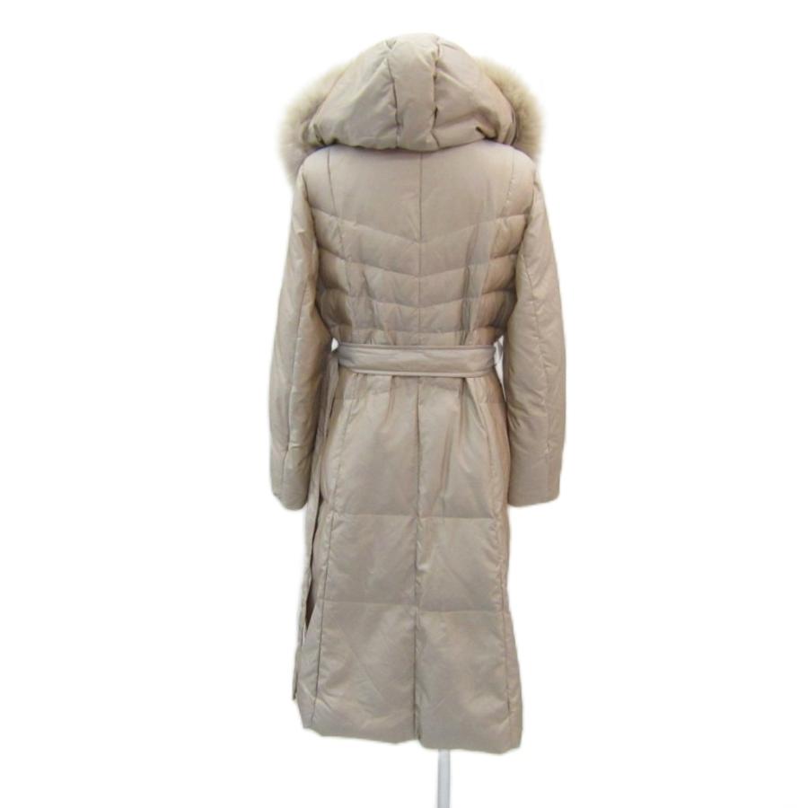 未使用品 モングレ MON GRE ダウンコート ロング丈 フード付 ベルト付