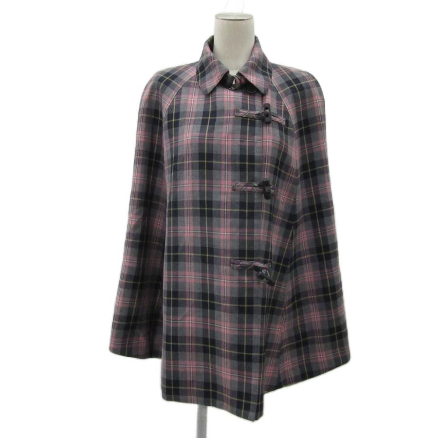 ヨークランド YORKLAND ジャケット ポンチョ ケープ 9AR ピンク グレー