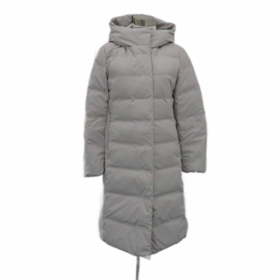 ユニクロ（UNIQLO） ダウンコート ロング丈 M ライトグレー ダブル
