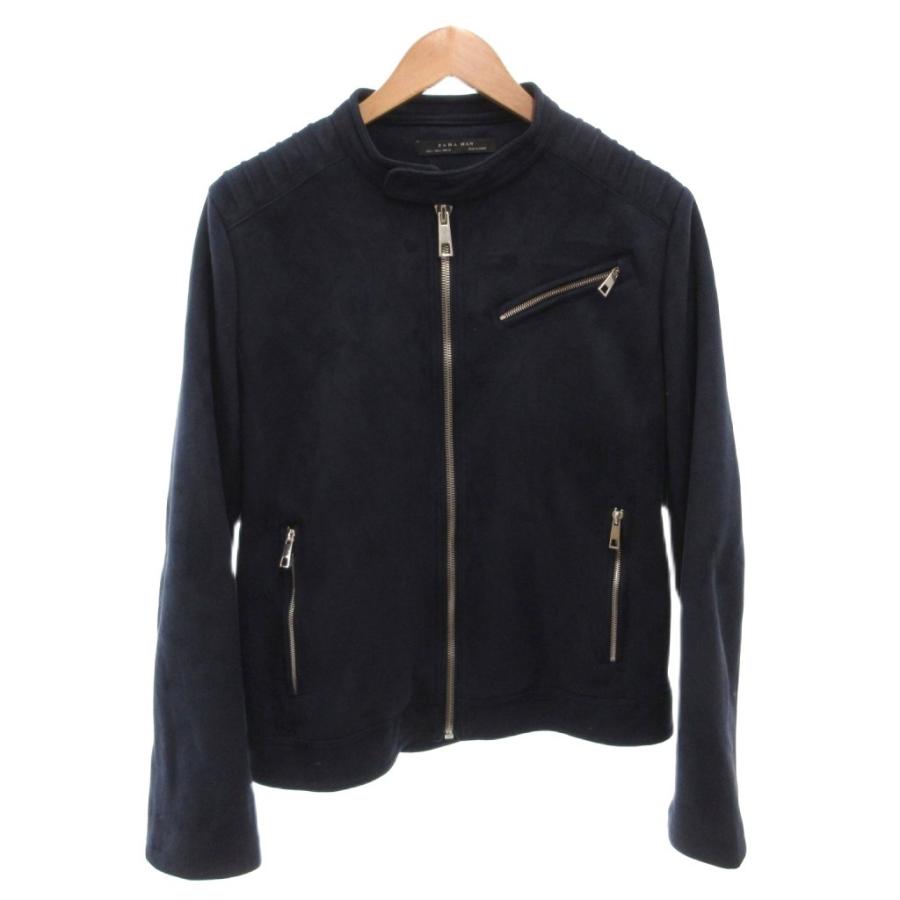ザラマン ZARA MAN ライダースジャケット シングル フェイクスエード L 