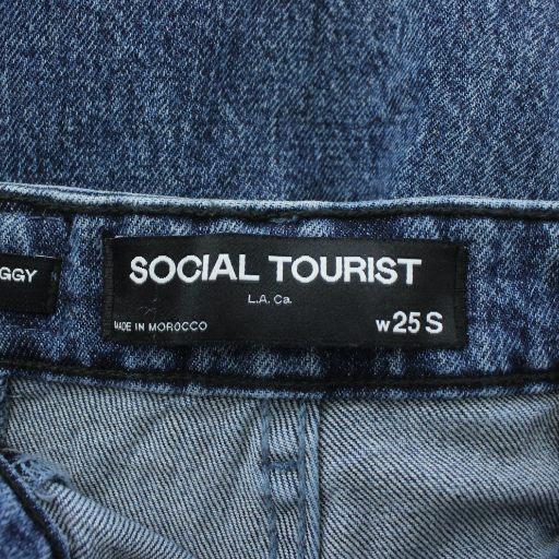 SOCIAL TOURIST ウルトラハイライズバギー デニムパンツ ジーンズ W25 