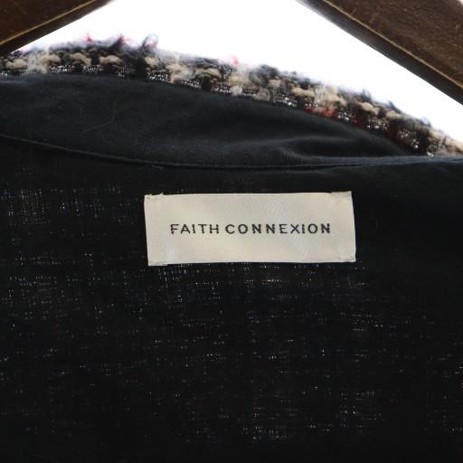 FAITH CONNEXION ウールチェックジャケット ミドル 長袖 シングル フェイスコネクション FAITH CONNEXION ウールチェックジャケット
