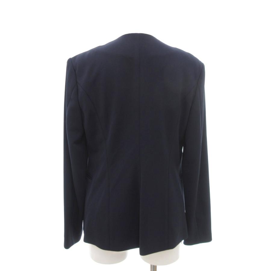 theory（セオリー） ノーカラージャケット 0 紺 ネイビー ボタンレス