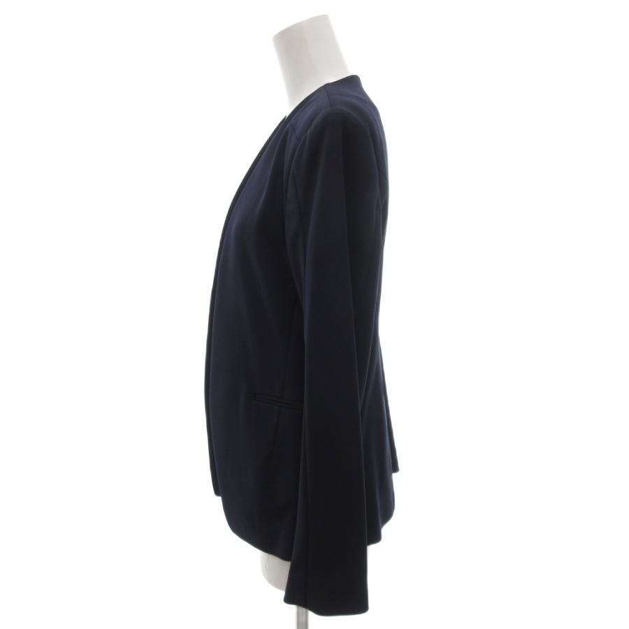 theory（セオリー） ノーカラージャケット 0 紺 ネイビー ボタンレス