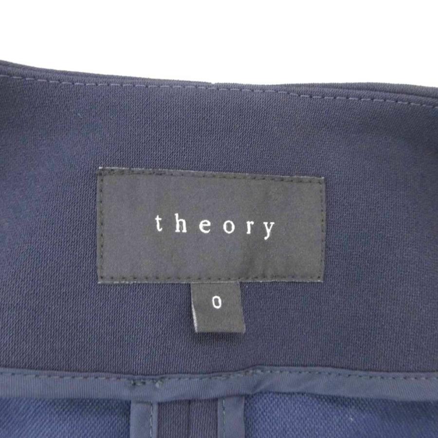 theory（セオリー） ノーカラージャケット 0 紺 ネイビー ボタンレス