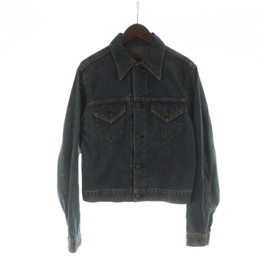 Levi's（リーバイス） デニムジャケット 長袖 ステンカラー ロゴ 40 紺