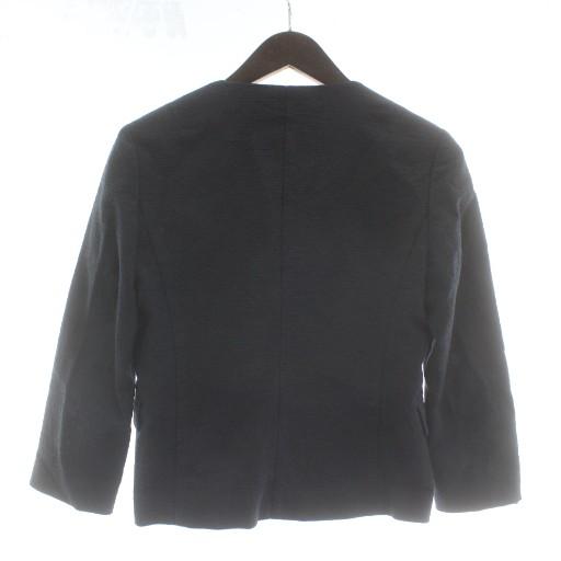 未使用に近い　ballsey ノーカラージャケット　ネイビー　トゥモローランド ボールジー BALLSEY トゥモローランド ノーカラージャケット 背抜き 38