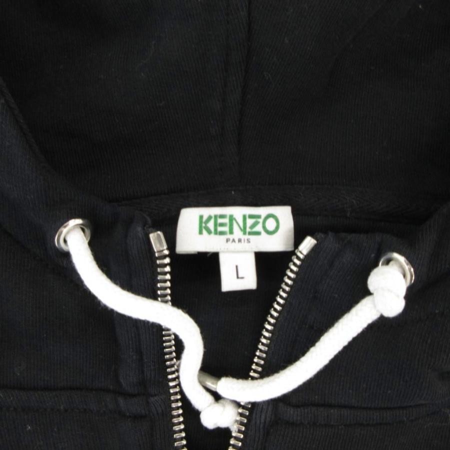 ケンゾー KENZO パーカー ハーフジップ プルオーバー L 黒 ブラック