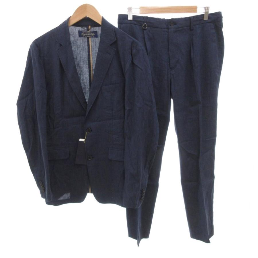 美品 ナノユニバース ダメリーノ Carreman セットアップ スーツ 無地 NANO universe（ナノ・ユニバース） 未使用品 タグ付き ダメリーノ