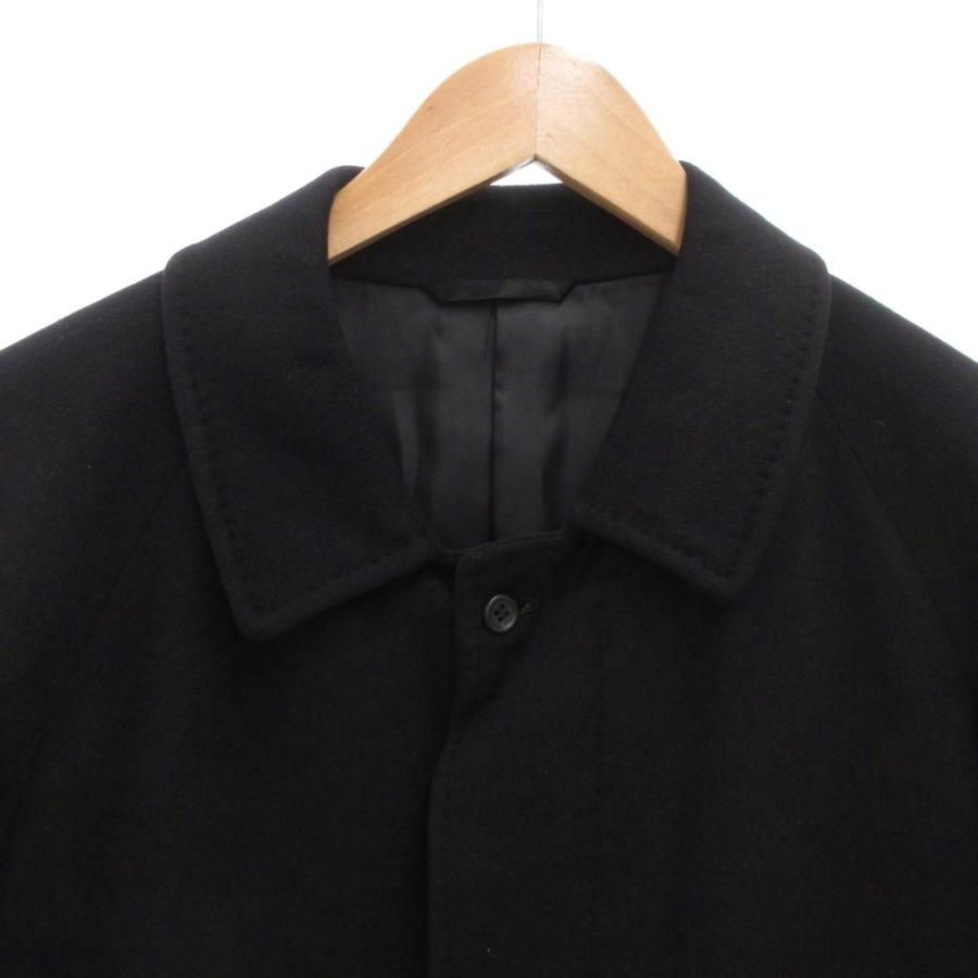 ✨極美品/カシミヤ100%✨(L)VALENTINO Rudy ステンカラー黒 ヴァレンティノ ルディ Valentino Rudy ステンカラーコート カシミヤ