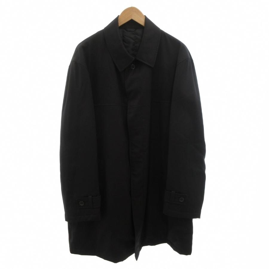 ダーバン DURBAN ステンカラーコート 中綿 ひざ丈 3L 黒 ブラック /FF