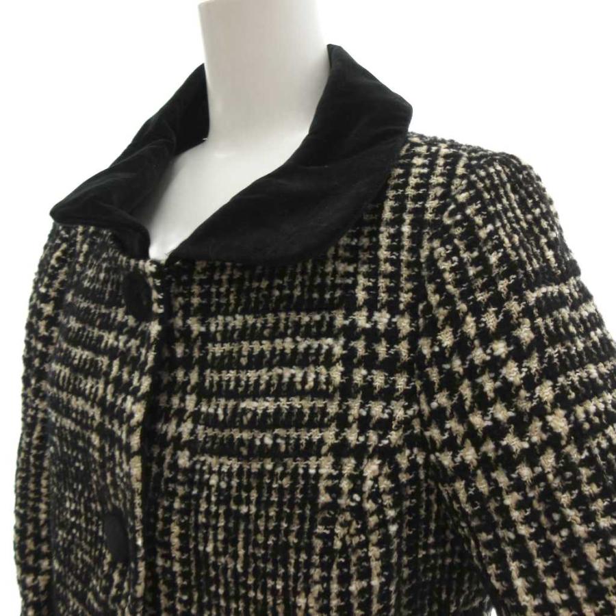 エムズグレーシー　ツイードコート　ジャケット40 エムズグレイシー M'S GRACY ツイード ロングコート 衿付き 40