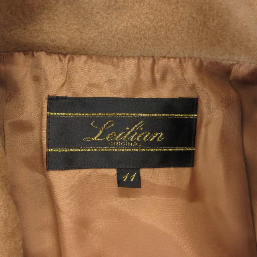 レリアン Leilian コート 11 ウール ロング丈 タブル フロントフライ  