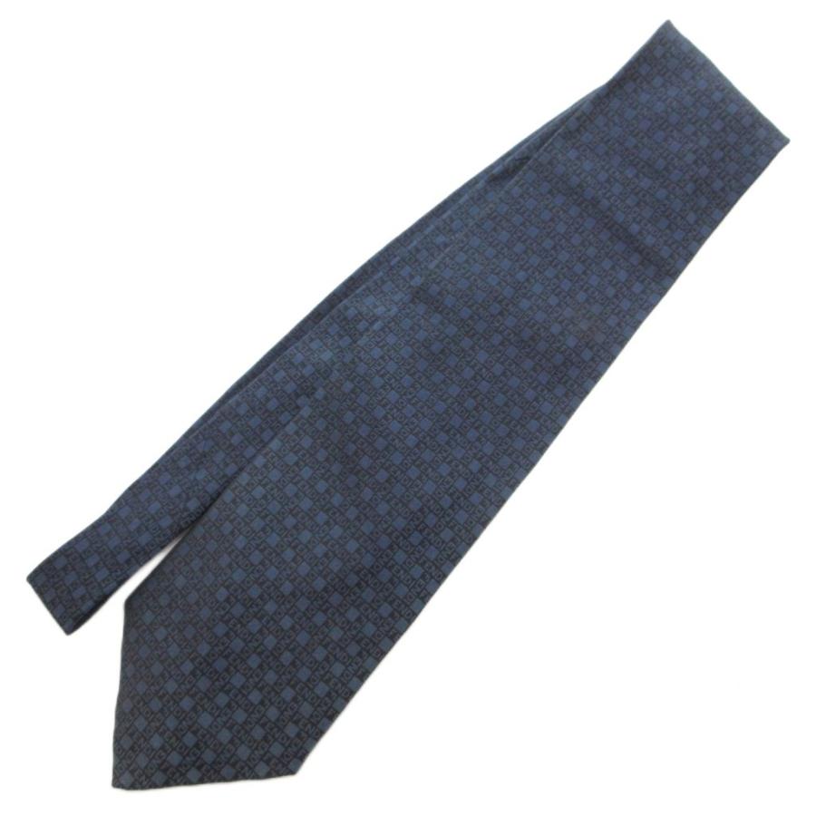 FENDI（フェンディ） ネクタイ カジュアル 絹 シルク チェック ロゴ柄