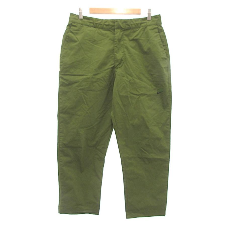 GYAKUSOU Nike ランニングパンツ カーキ NIKE（ナイキ） クロップドパンツ ロゴプリント 32 カーキ スラッシュ