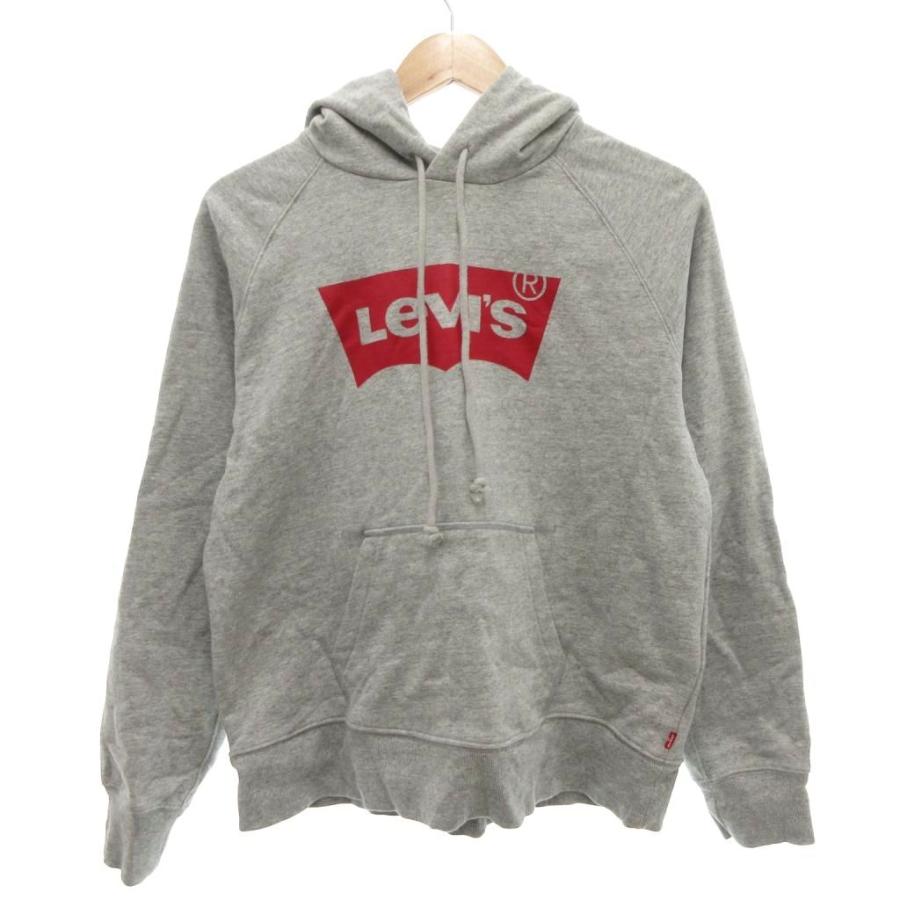 Levi's（リーバイス） 美品 パーカー フーディ プルオーバー ロゴプリント M グレー /YJ GY59 メンズ : ブランド古着販売の ...