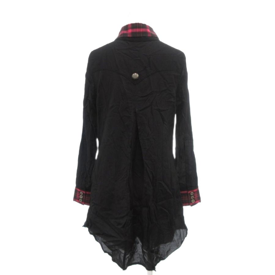 アルゴンキン ALGONQUINS 美品 ロングシャツ ダブルカラー ドレープ