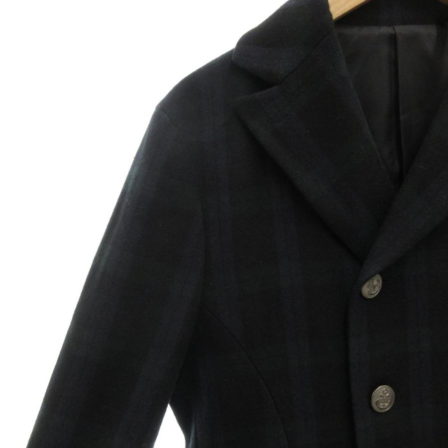 スーツセレクト SUIT SELECT ロングコート カシミヤ混 ブラック