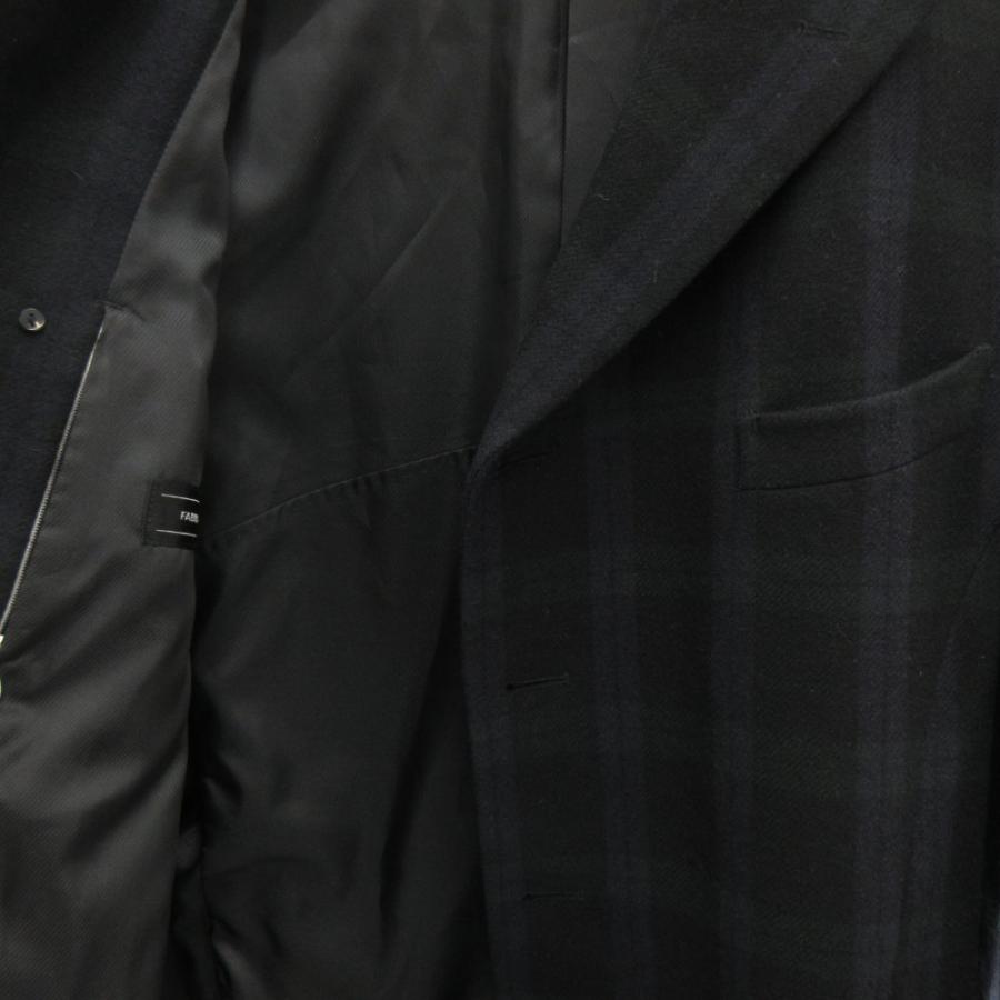 スーツセレクト SUIT SELECT ロングコート カシミヤ混 ブラック