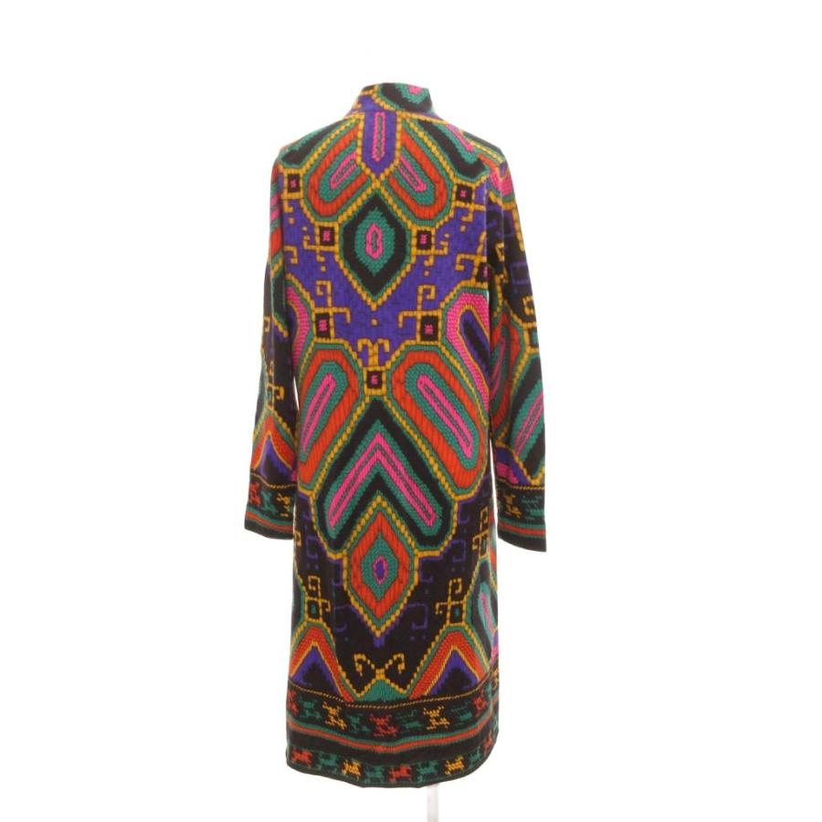 LEONARD（レオナール） ニットワンピース 長袖 ミモレ ロング 総柄  