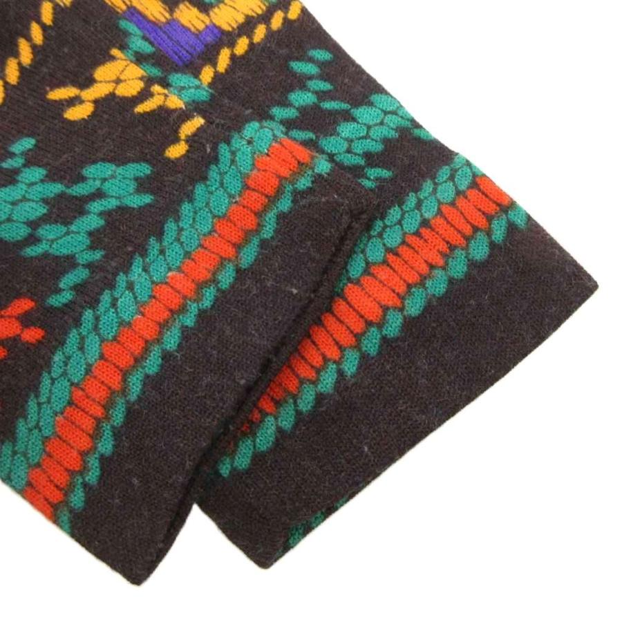 LEONARD（レオナール） ニットワンピース 長袖 ミモレ ロング 総柄  