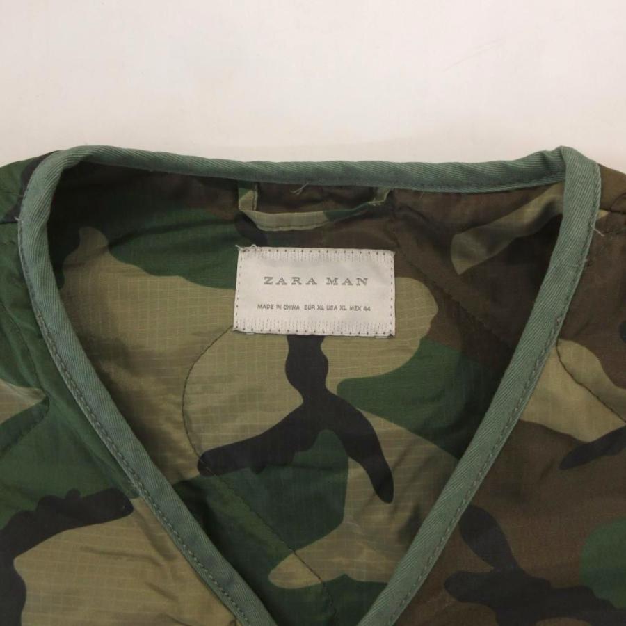 ザラマン ZARA MAN 美品 キルティングジャケット XL グリーン 中綿